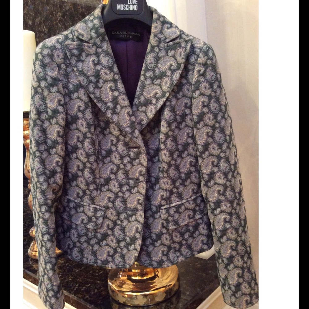 Dana Buchman Paisley Embroidered Blazer sz.0P